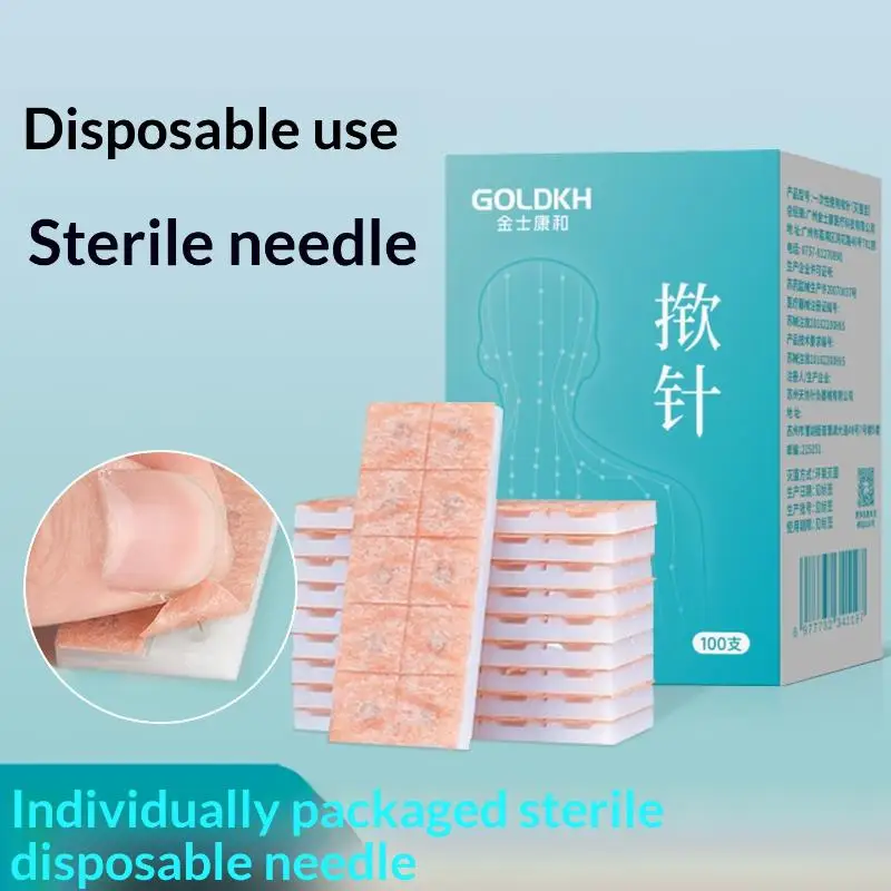 100Pcs Disposable Sterile Press Needle Ear Acupuncture Needle Intradermal Embedded Needle For Acupuncture Point Therapy