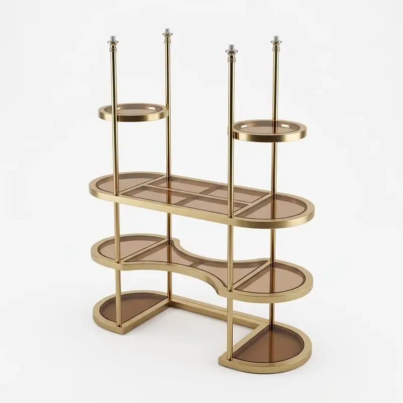 Stainless Steel Ceiling Hanging Wine Rack Triple Glass Rack with LED Lights and Large Glass Rack for Club Bar Decor