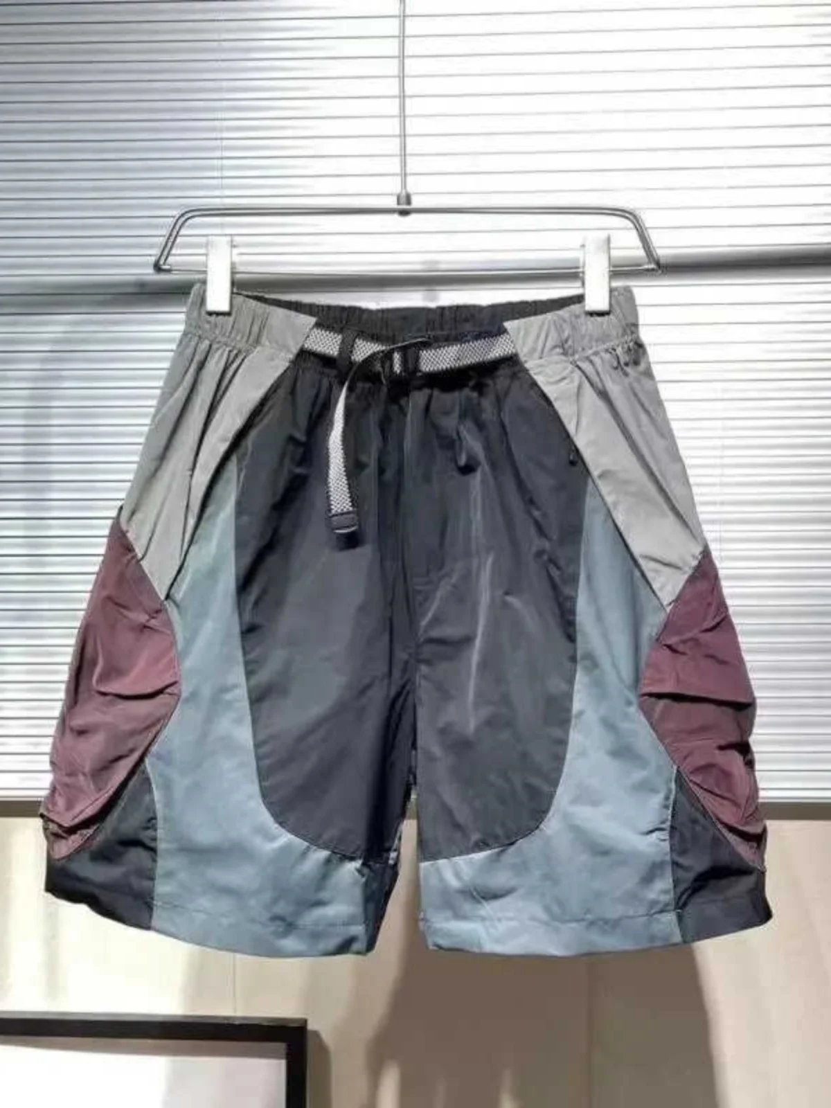 

Summer 2024 Men's American Sle Workwear ort Pants Smooth Qui Dry Color Blo Spor Casual Five-Quarter Length Trousers