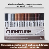 12 Colors Furniture Touch Up Kit Markers Amp Filler Sticks Wood Composite Grain Paint Repair Pen Scratches Restore Scratch Patch