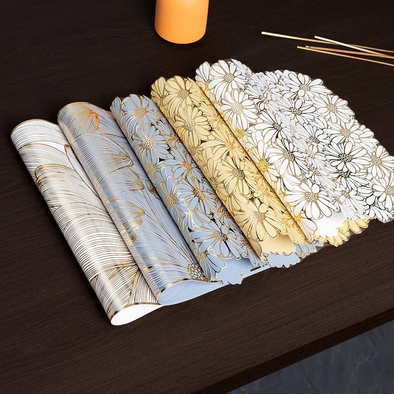 

Подставка для столовых приборов из ПВХ с цветком, красочные цветочные подставки, теплоизоляционный коврик, декор для свадебной вечеринки, украшение для дома, кухни, обеденного стола