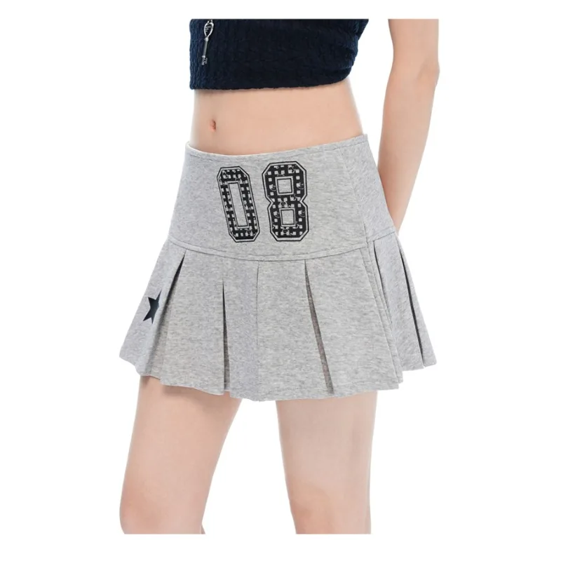 Women's Skirt Summer White High Waist Pleated School Girl A Line Slim Sexy Short Mini Cute