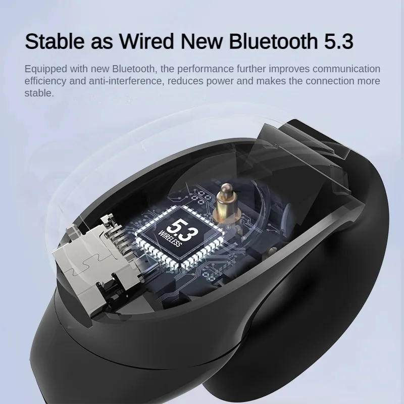 Open Ear Headphones, 10 Hours Playtime True Wireless Open Ear Earbuds with Ear Hooks, Air Conduction Headphones, Bluetooth 5.3,
