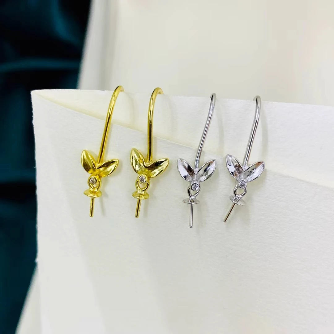 

Серьги из стерлингового серебра 925 пробы, фурнитура для крепления, базовые монтажные детали, аксессуар для жемчуга 7-10 мм, 10 пар/лот