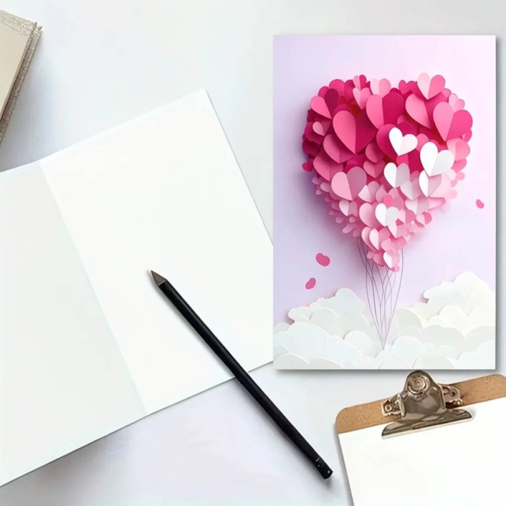 Creative Love Tree Paper Greeting Card For Valentine Day Anniversary Birthday Romantic Gift Card Expressing Love Note Card