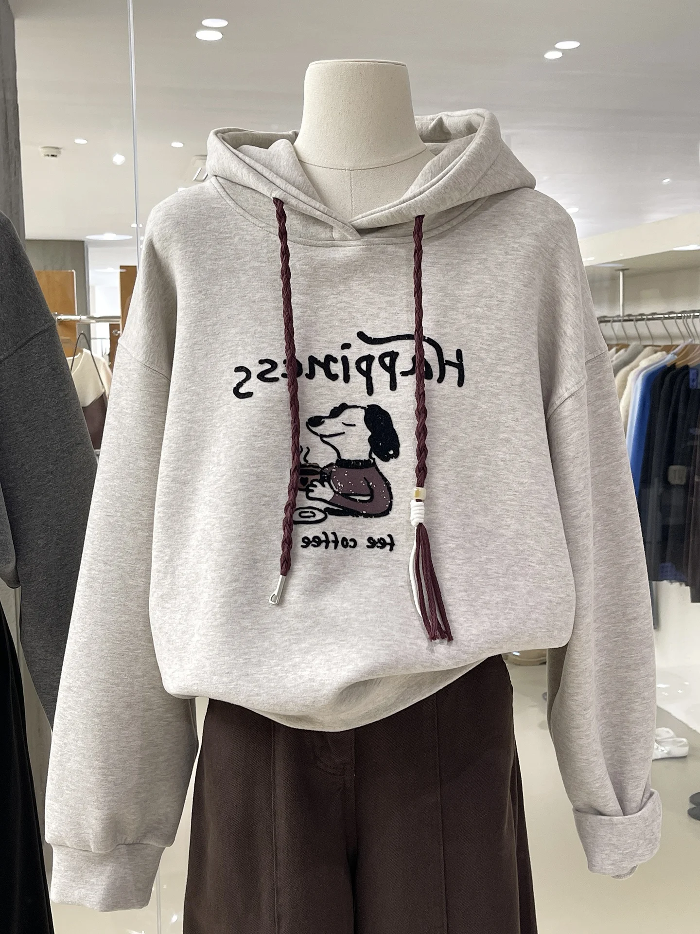 

Шикарная толстовка с капюшоном в стиле ретро, женская весенне-осенняя модная утягивающая универсальная длинная толстовка све с завязками, корейский сле