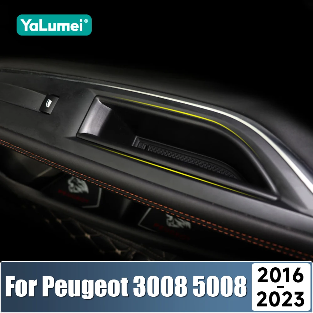 ABS Auto-Organizer Türarmlehnen-Aufbewahrungsbox für Peugeot 3008 5008 GT 2016 2017 2018 2019 2020 2021 2022 2023 Zubehör
