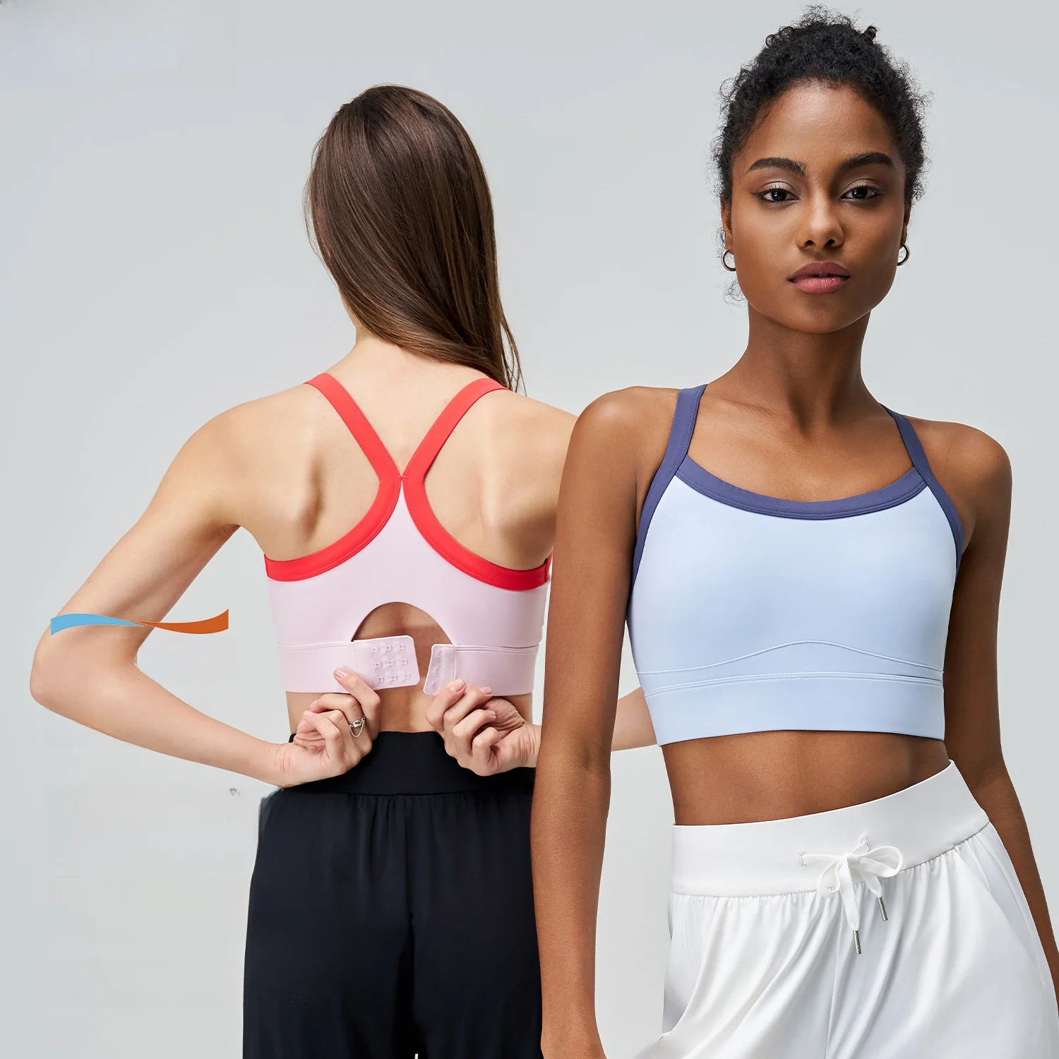 

Женский спортивный бюстгальтер с тонкими бретелями, высокоинтенсивный фитнес-бюстгальтер, амортизирующий, удобный, на одной чашке, с красивой спиной