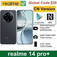 Unlocked realme 14 Pro Plus 5G NFC Snapdragon 7S Gen 3 Octa Core 6000mAh Battery 80W SUPERVOOC 50MP OIS Triple Camera Smartphone