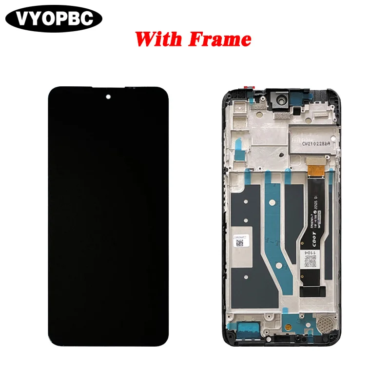 For TCL 20L Original LCD Display With Frame Panel Digitizer Assembly Repair Replacement Parts T774H T774B Touch Screen