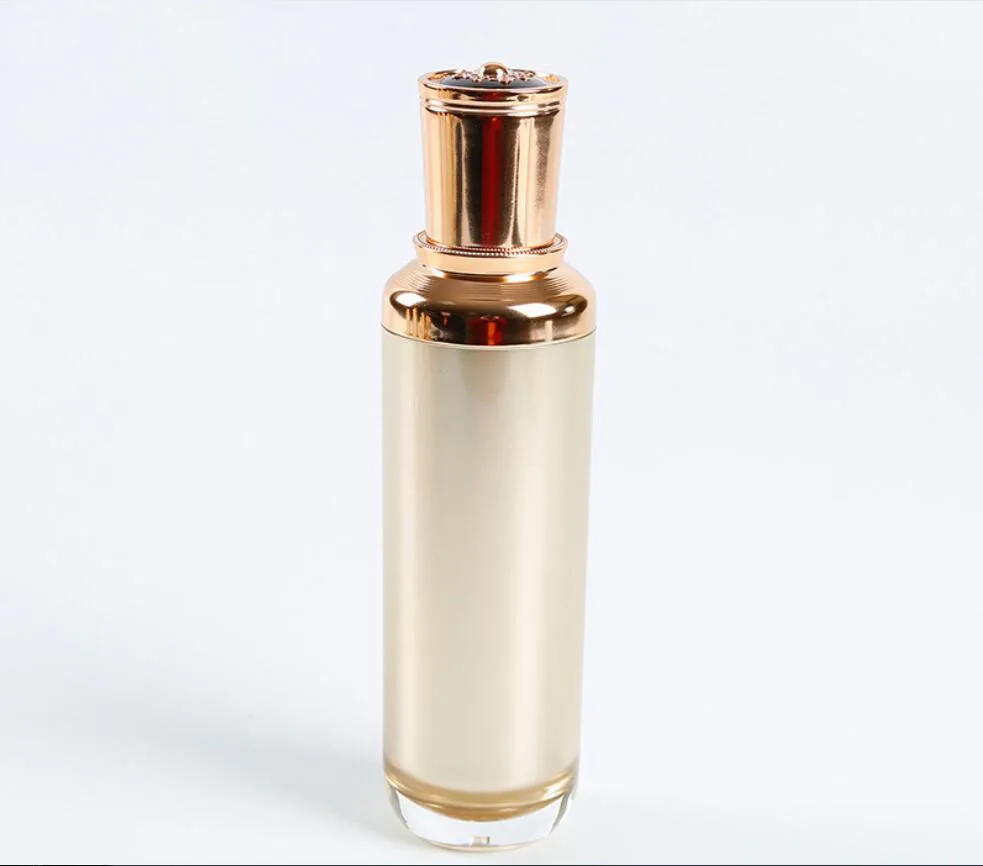 

100ml gold plastic Acrylic bottle serum/lotion foundation/emulsion essence whitening toner skin care cosmetic packing