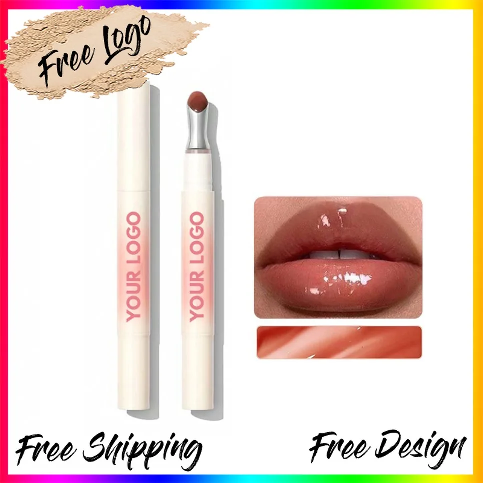 プライベートラベル保湿光沢のあるリップグロスふっくら唇液体リップグロスビーガン卸売メイクアップカスタムロゴ