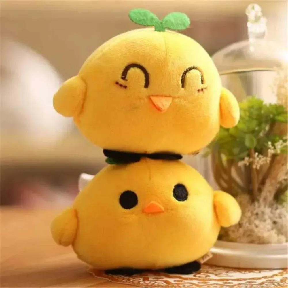 

Cute Stuffed Animal Chick Anime Plush Key Chain Mini Yellow Chicken Pendant Doll Backpack Clips Accessory Kindergarten Gift