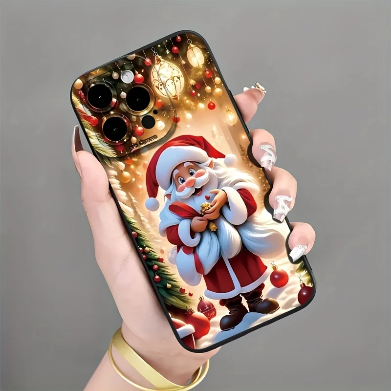 Kreative Weihnachtsmann-Handyhülle für iPhone 16 15 14 13 12 11 Pro Max X XS XR 7 8 Plus 13 15 16Pro 16E SE TPU Weiche Silikonhülle – Detail 1