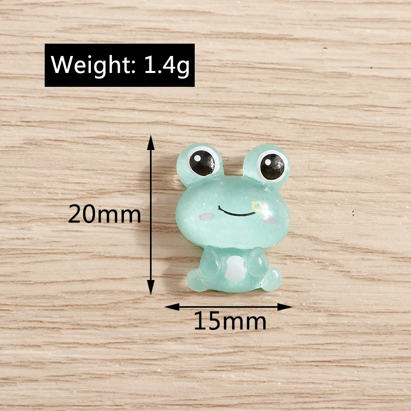 Tusember 10 Stück Tier-Anhänger, niedliche flache Einhorn-, Enten-, Frosch- und Bären-Anhänger für die Schmuckherstellung, Ohrringe, Halsketten, DIY-Zubehör – Detail 4