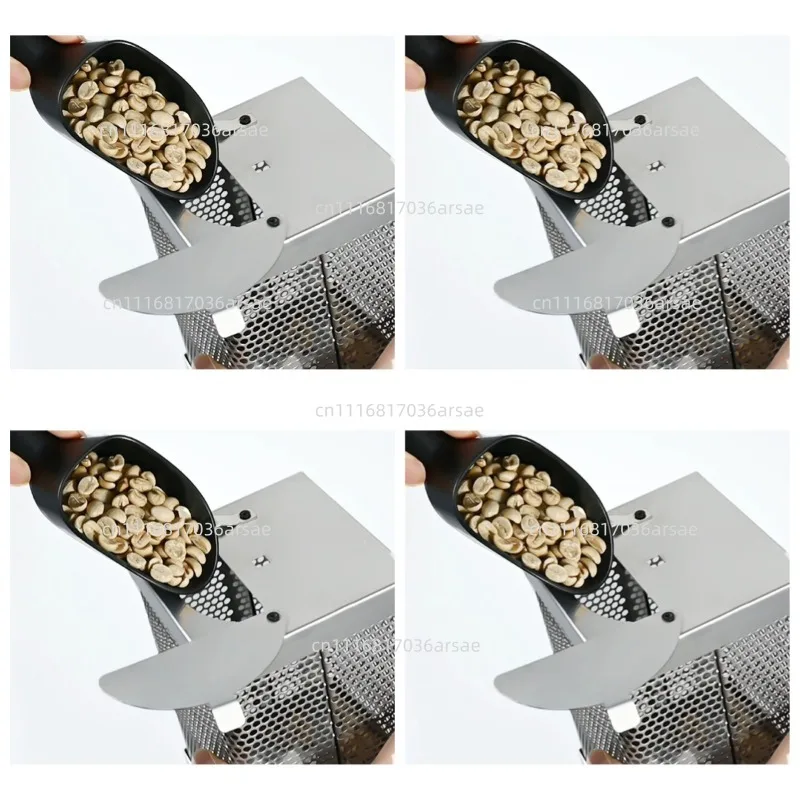 Hand-Cranked Coffee Bean Roaster Rotating Stainless Steel Bean Baking Machine For Home Use