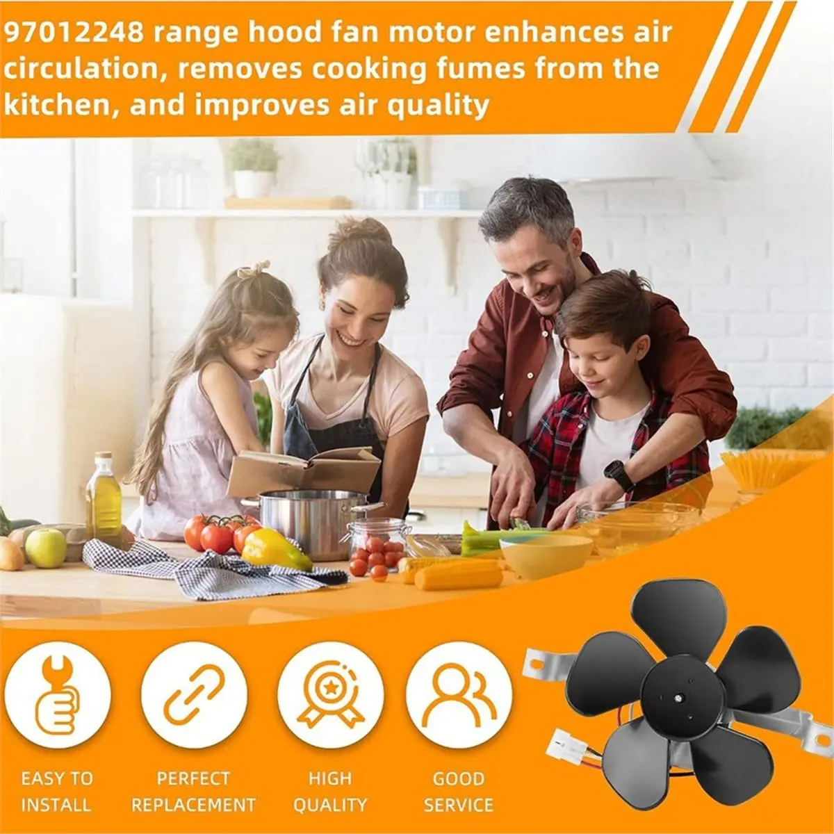 97012248 Range Hood Fan Motor - Fits for & 40000/42000