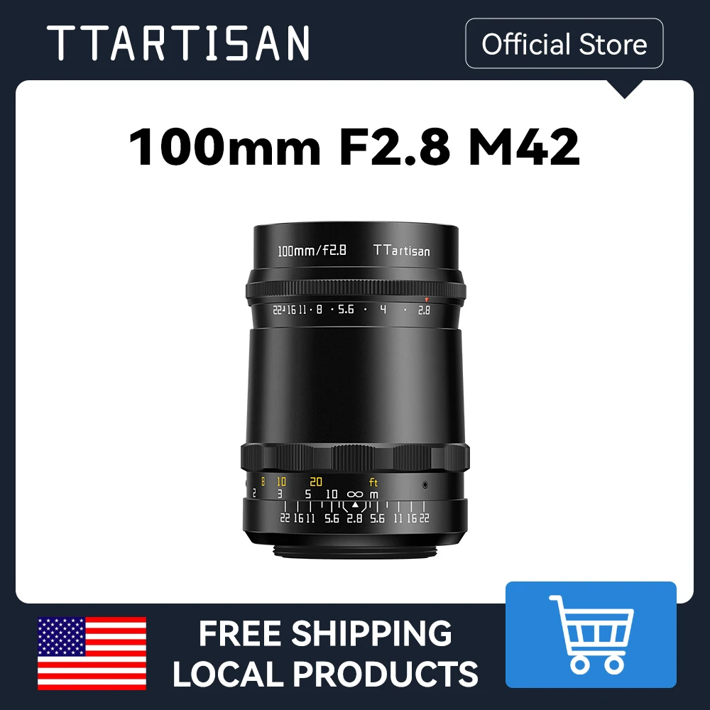 TTArtisan Artistic Bubble Bokeh Portrait Lens 100mm F2.8 M42 Mount for Sony E Fuji X Canon RF Nikon Z Lumix L Olympus M43