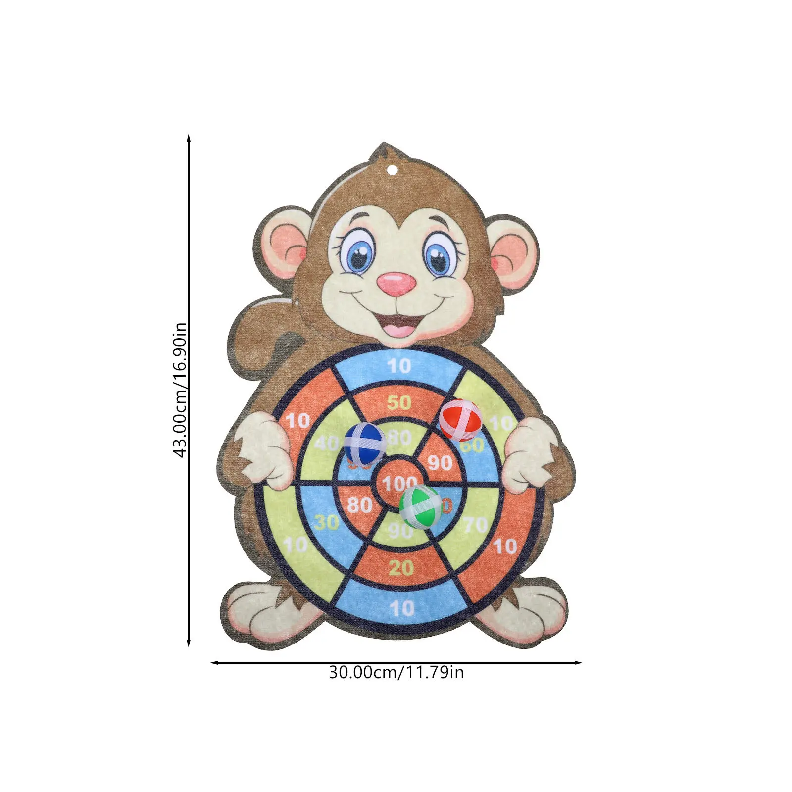 1Set Cartoon Sticky Ball Dart Board Indoor Game Set Party Board for Hand Eye Coordination Motor Skills Practice