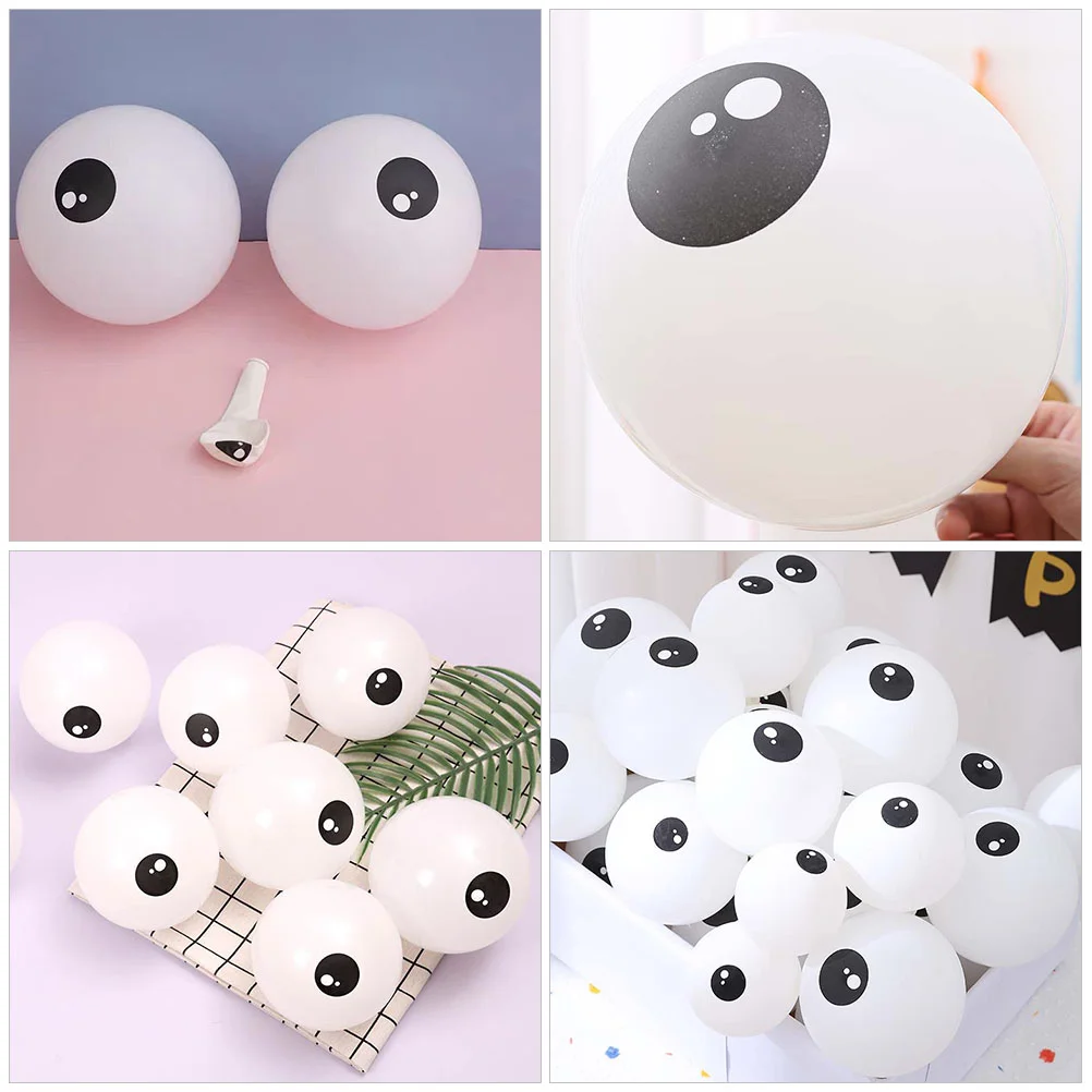 10 ชิ้นสติกเกอร์ฮาโลวีน Eyeball ลูกโป่งตลกปาร์ตี้คริสต์มาสตกแต่งฉากเจ้าสาวใหญ่