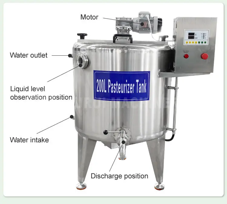 ultra High Temperature Dairy Goat Milk Pasteurizer Electric Small Coconut Water Milk Pasteurization Machine for Sale