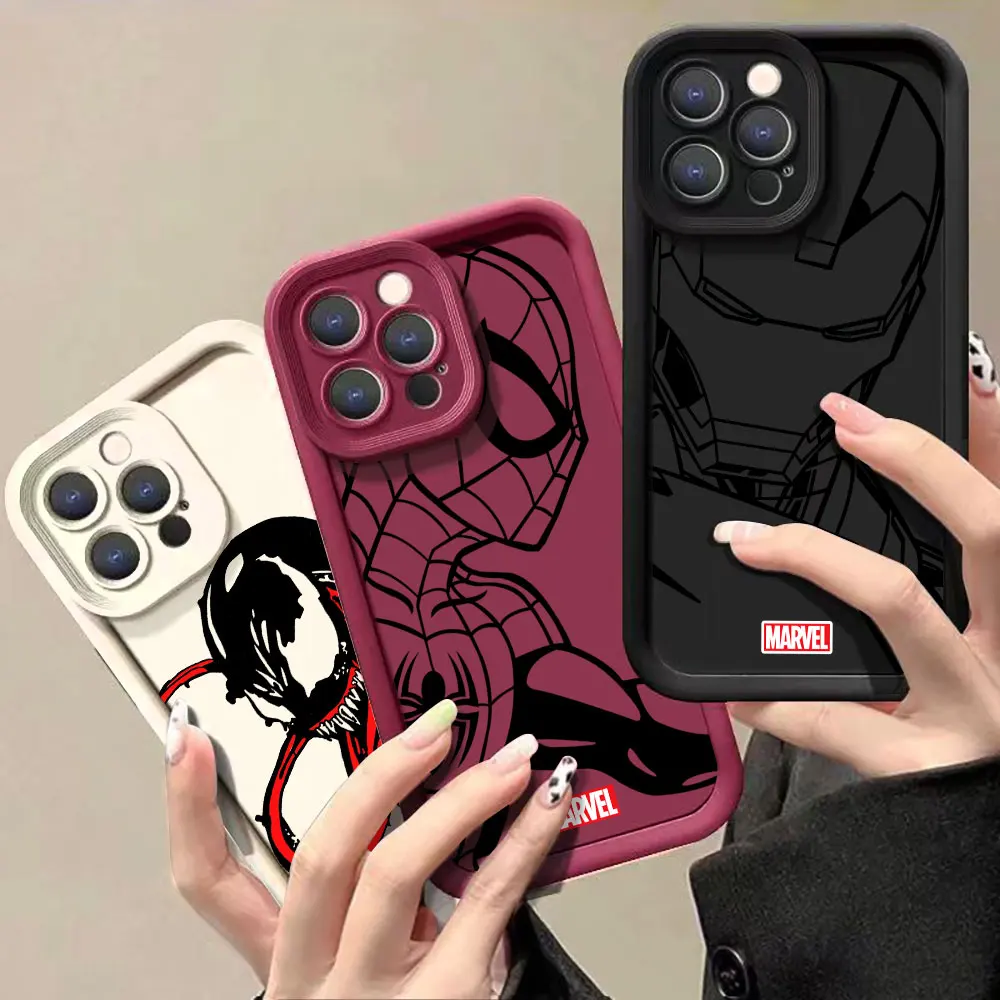 Marvel Venom SpiderMan IronMan Case For Samsung Galaxy A55 A54 A53 A52 A51 A73 A71 A35 A34 A33 A32 A31 A25 A24 A23 A21S 5G Cover