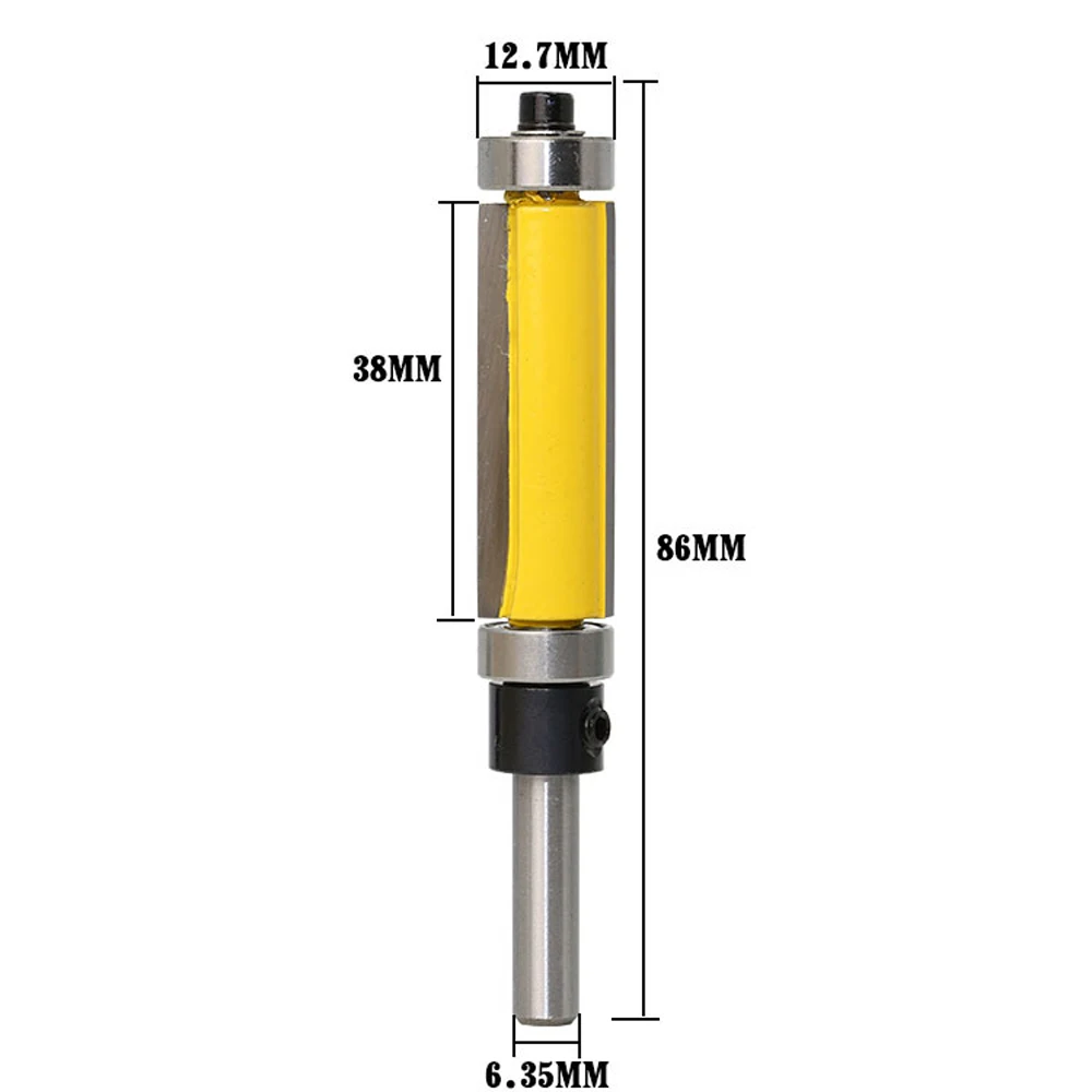 1/4 "haste nivelada guarnição roteador bit cortador de madeira com rolamento para modelo de madeira padrão carboneto fresa ferramenta de fresagem para trabalhar madeira