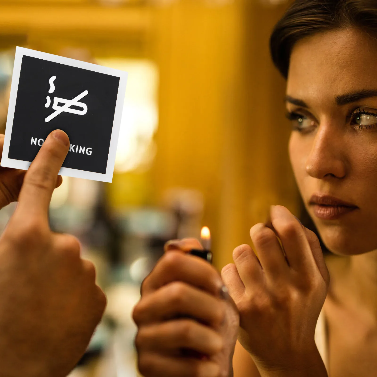 placa-de-acrilico-proibido-fumar-com-design-de-letras-claras-para-escritorio-restaurante-hotel-casamento-e-banquete