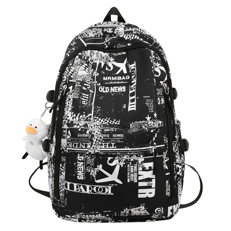 

Graffiti Style Backpack 2024 New Male Rucksack Girls School Bag Women Backpack Female High-capacity Leisure Travel Bag