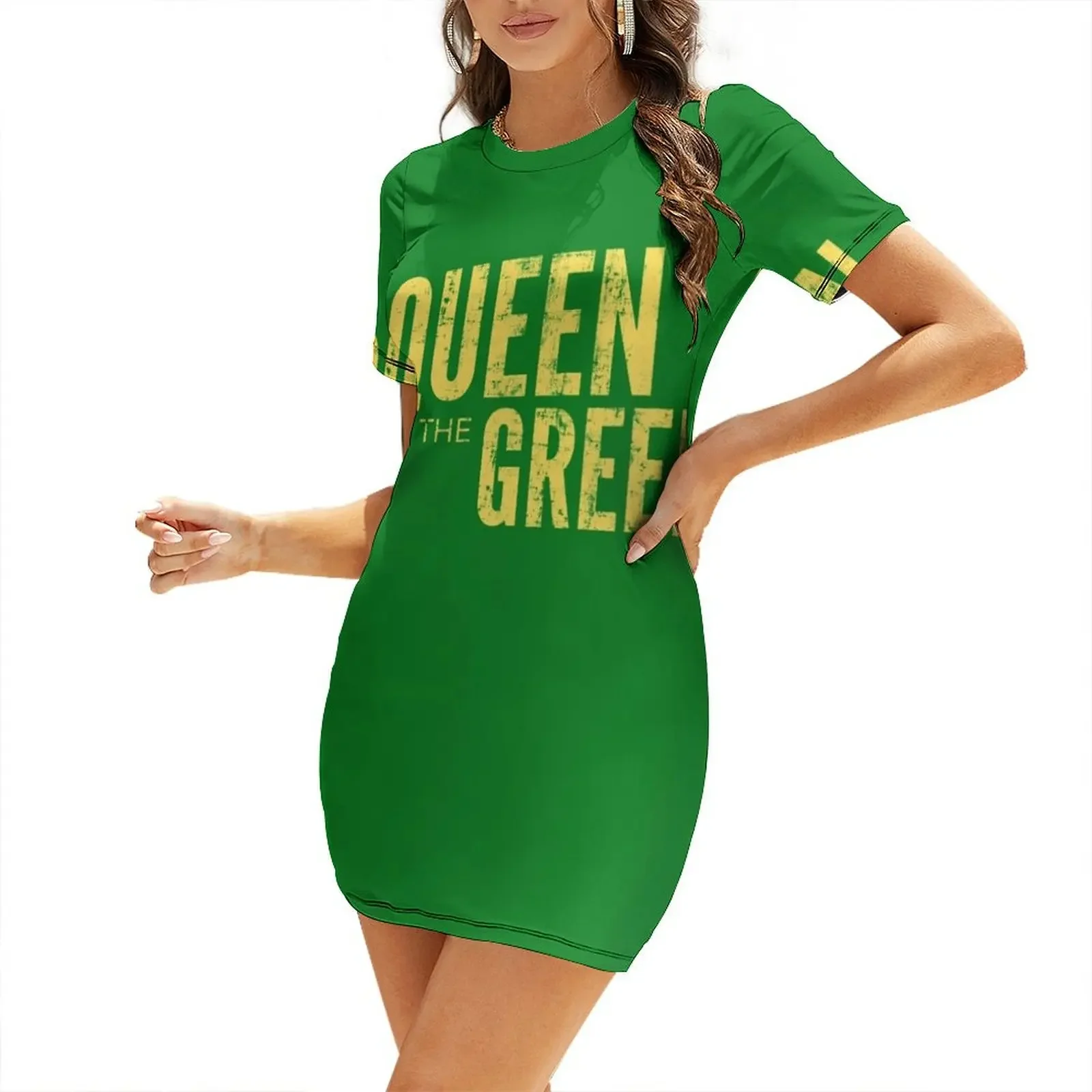 

Queen Of The Green Golf T-shirt Perfect Gift For Golf Lovers Short-Sleeved Dress luxury dresses dress Dress