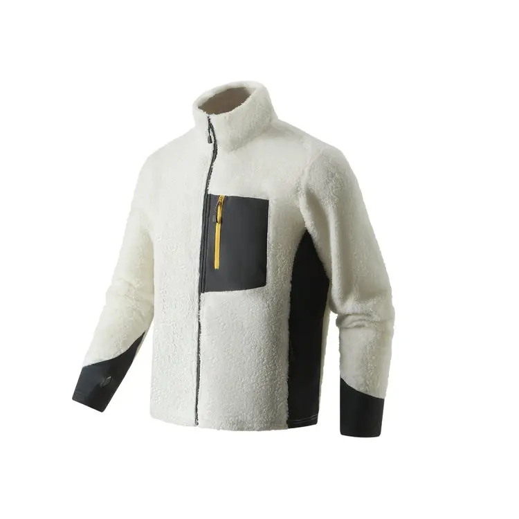 

Ultra-Light Super-Warm Stand-Collar Fce Jaet Men's Cotton Velvet Jaet Anti-Ball Casual Sle Zipper Closure Long Sve