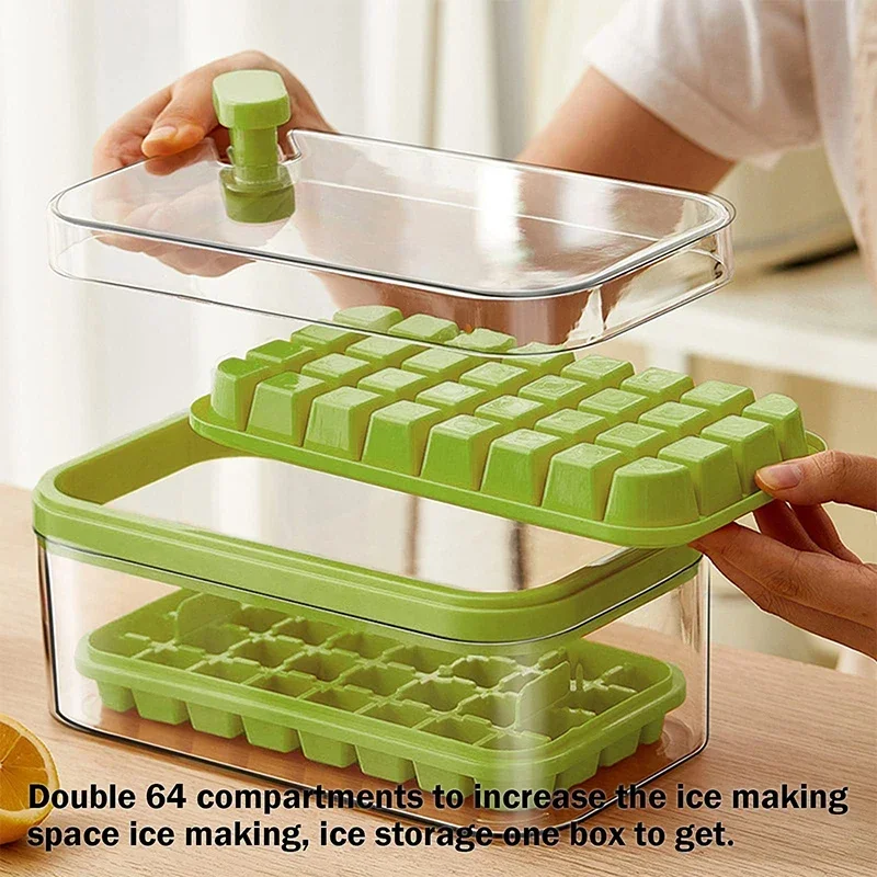 

32 Grid Press-type Silicone Ice Box One-button Easy Release Household Food-grade Ice Storage Mold Small Household Kitchenware