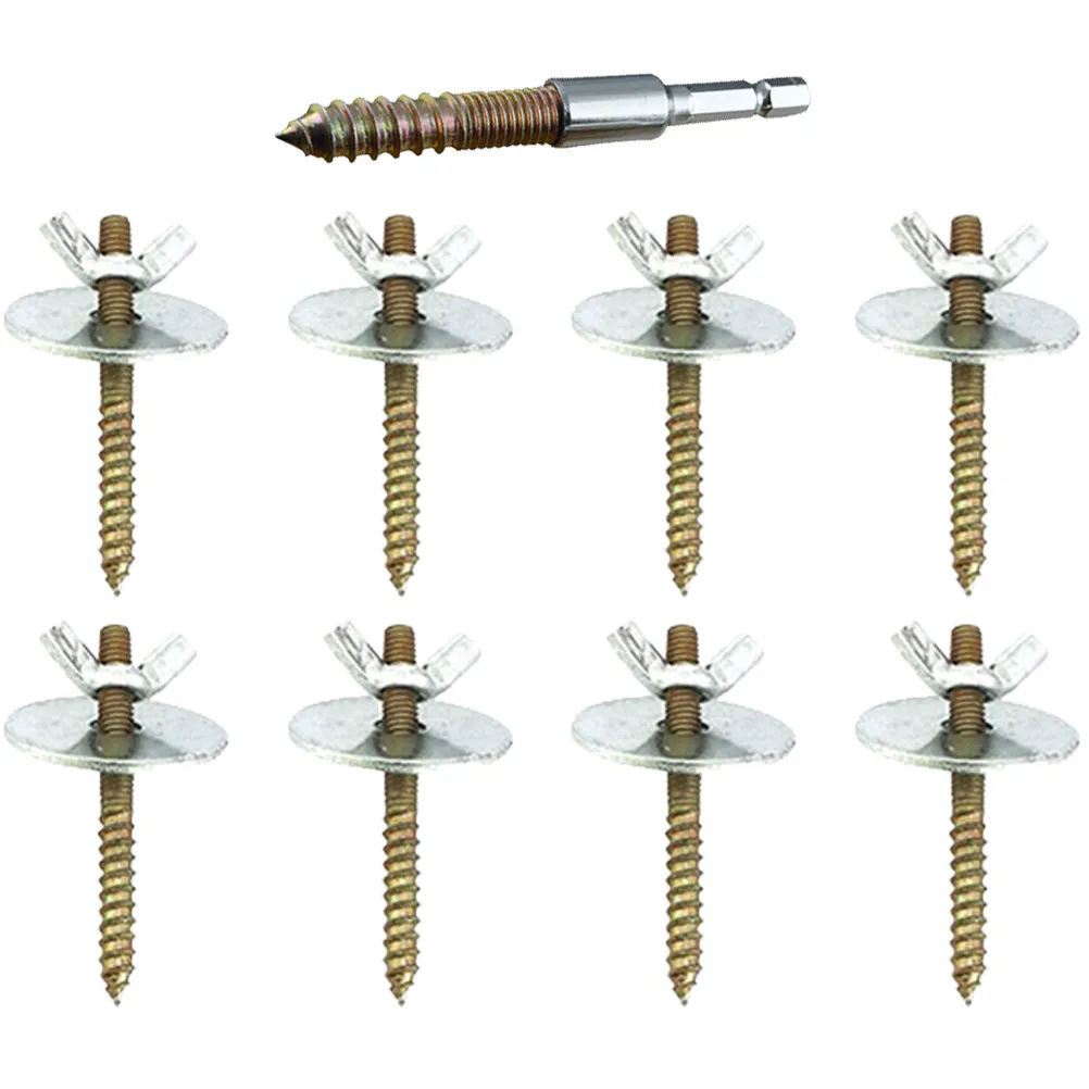 1Set Bird Cage Retaining Screws with Nuts Gaskets Heavy Duty Metal Bird Perch Fixing Kit for Parrot Cage Springboard Mounting