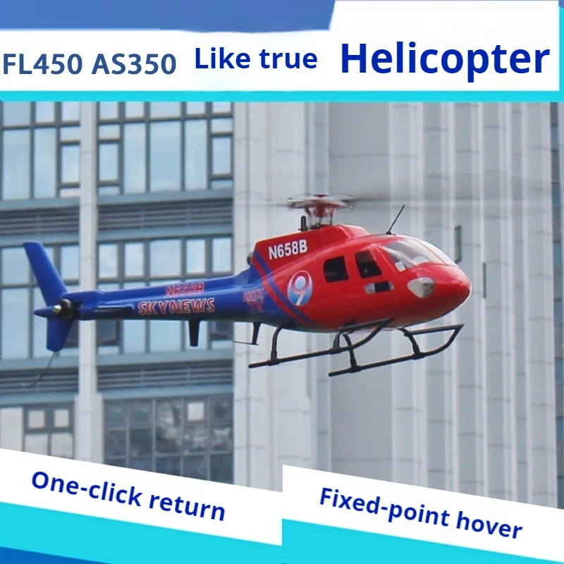 FL450 V2 FLISHRC Roban AS350 Squirrel 450 Size Scale Helicopter 6CH GPS with H1 Flight Control RTF RC Heli Hobby,Outdoor Fun