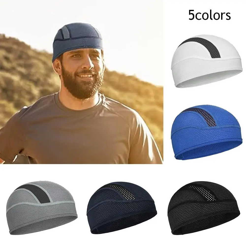 

Motorcycle Helmet Inner Cap Quick Dry Breathable Mesh Hat Running Sports Hat Thin Beanie Skull Cap Liner Sweat Caps For Men