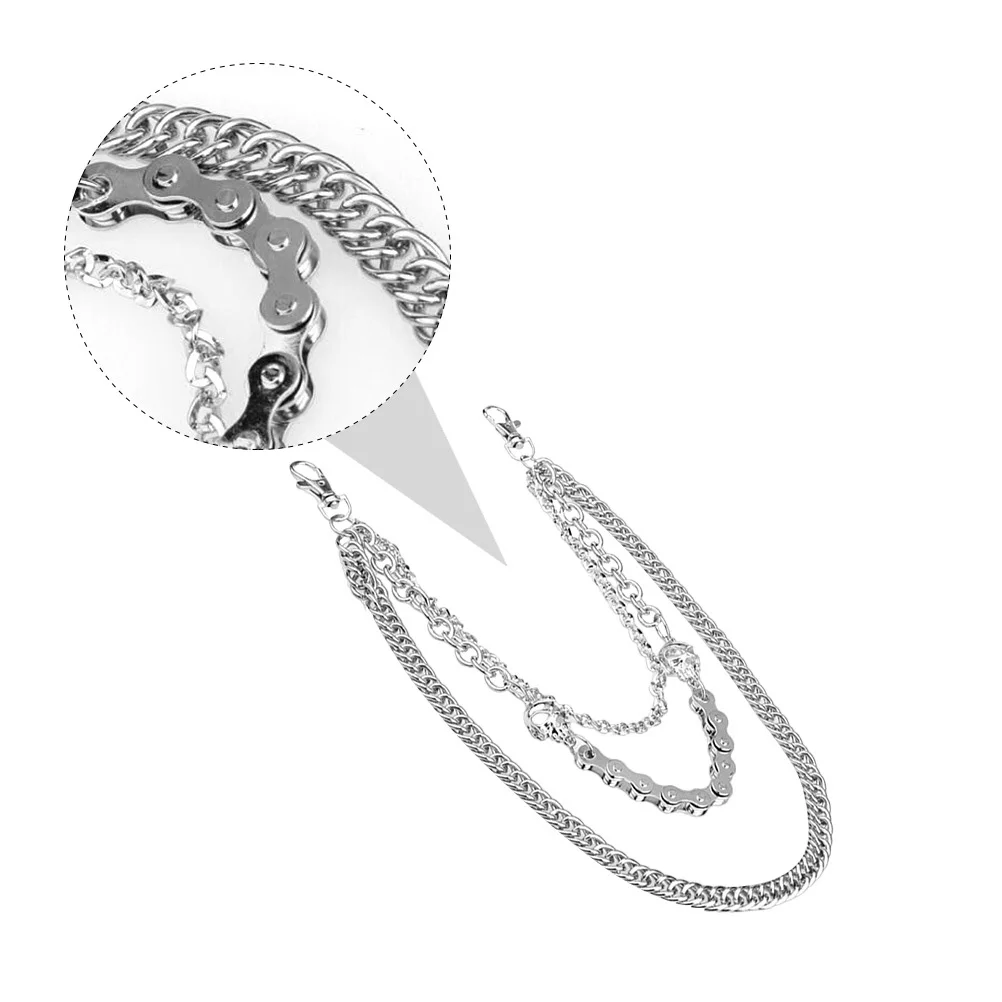 

1Pcs Attractive Silver Trousers Chain Design for Men Easy to Wear and Operate Pants Accessory Wallet Chain