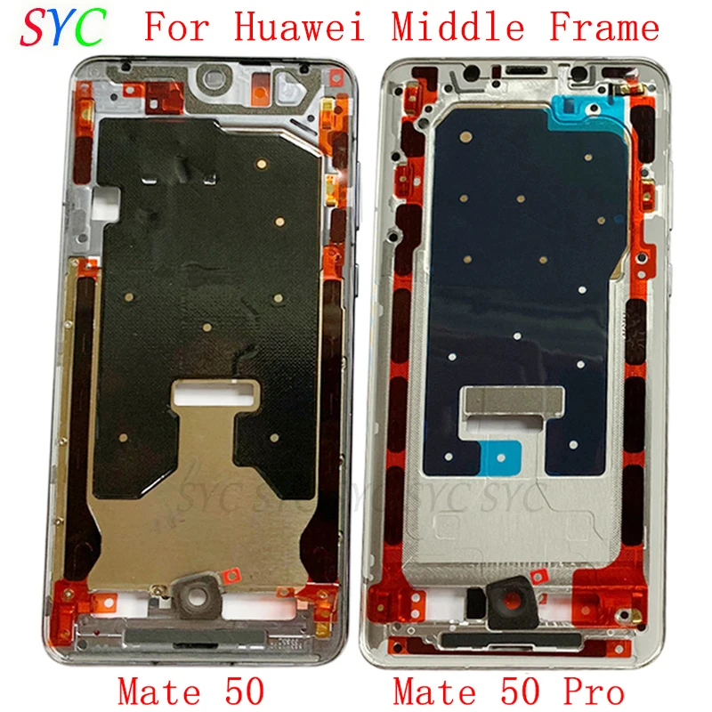 

Middle Frame Center Chassis Cover Housing For Huawei Mate 50 Pro Phone Metal LCD Frame Repair Parts