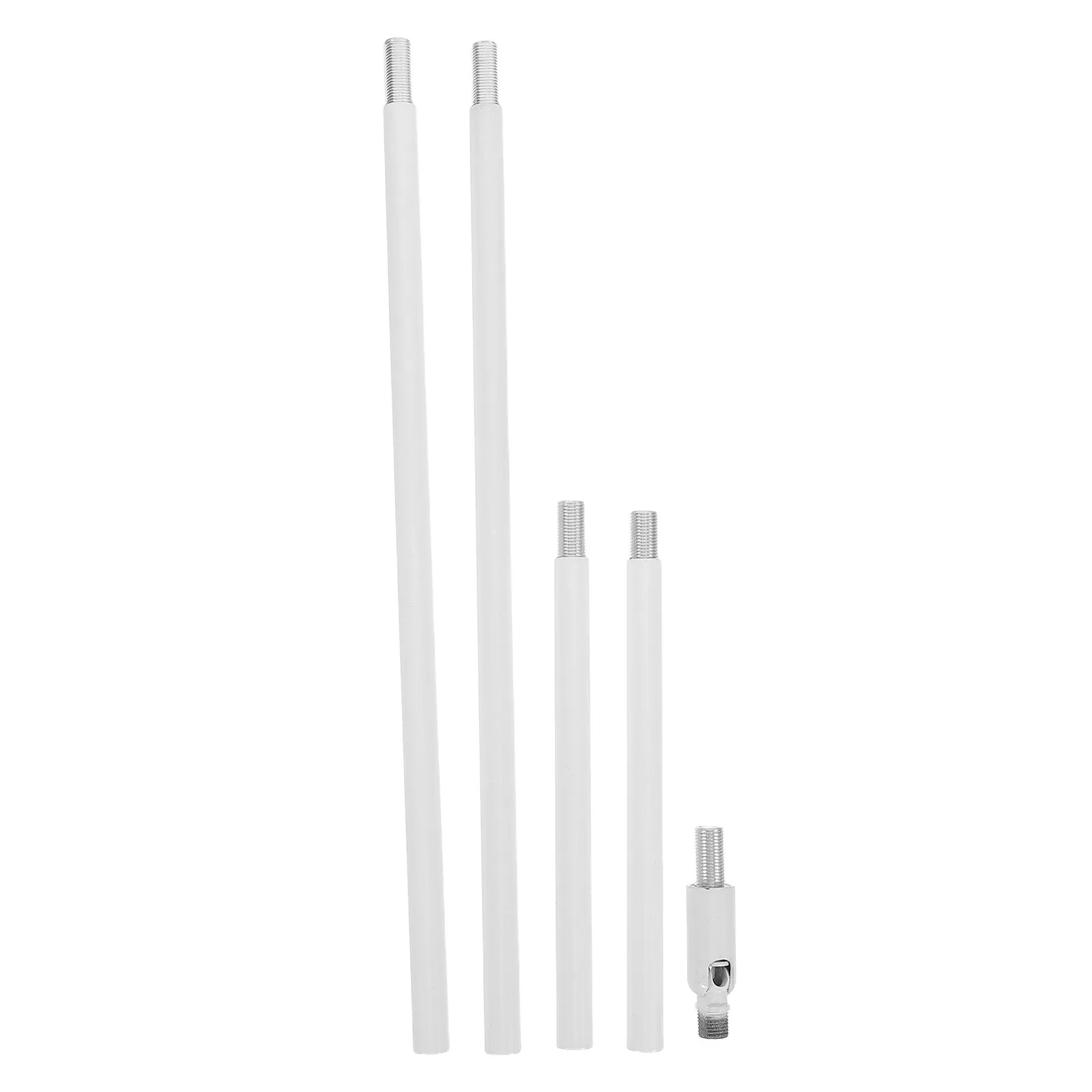 1Set M10 Threaded Extension Poles Black Pendant Light Fitting Flexible Sloped Ceiling Adapter Lighting Rod Kit for Vaulted