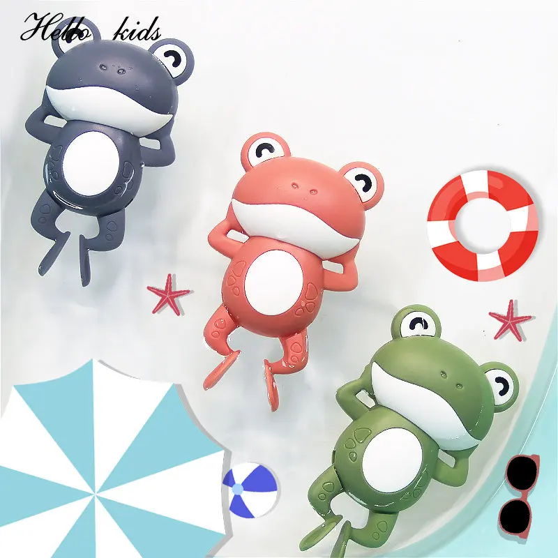 

Baby Bath Toys For Children New Baby Bath Swimming Bath Toy Cute Frogs Clockwork Bath Toy brinquedos infantil игрушки для детей