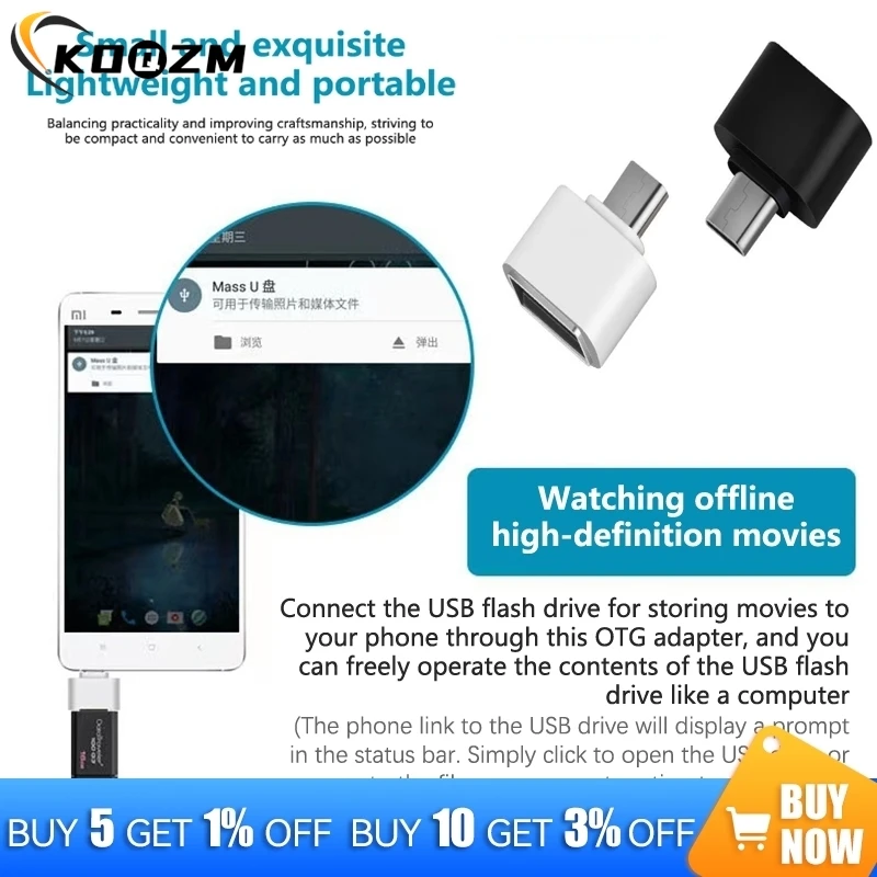 1PC Micro USB OTG Cable Adapter For Xiaomi Redmi Note 5 Micro USB Connector For S6 Tablet Android USB 2.0 OTG Adapter