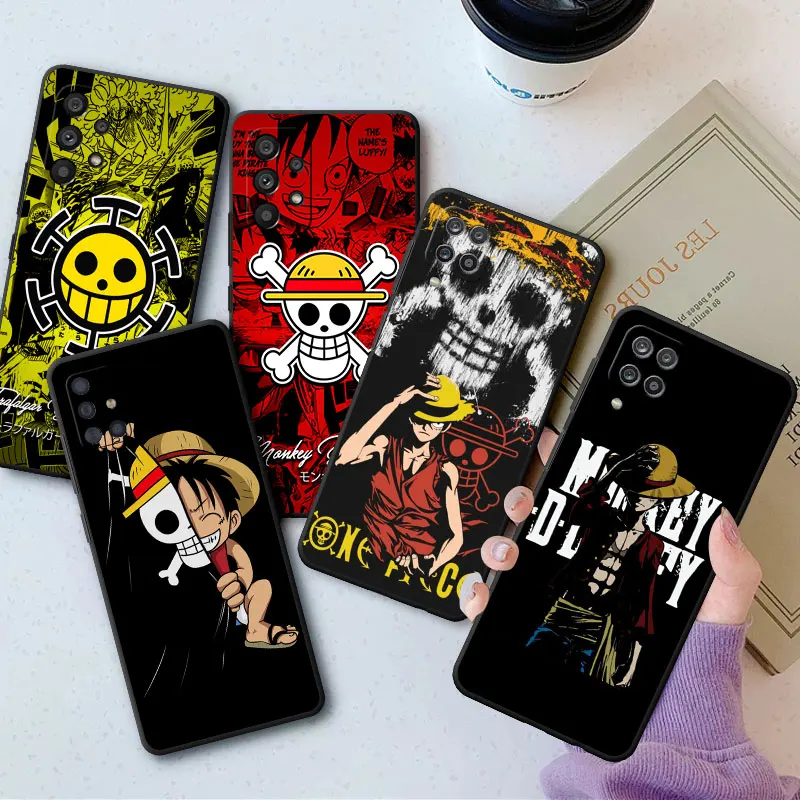 Anime O-Ones-Pieces Phone Case for Samsung Galaxy A22 A52 A41 A42 A32 A31 A21s A51 A12 A71 4G A91 A72 5G A11 Black Soft Cover