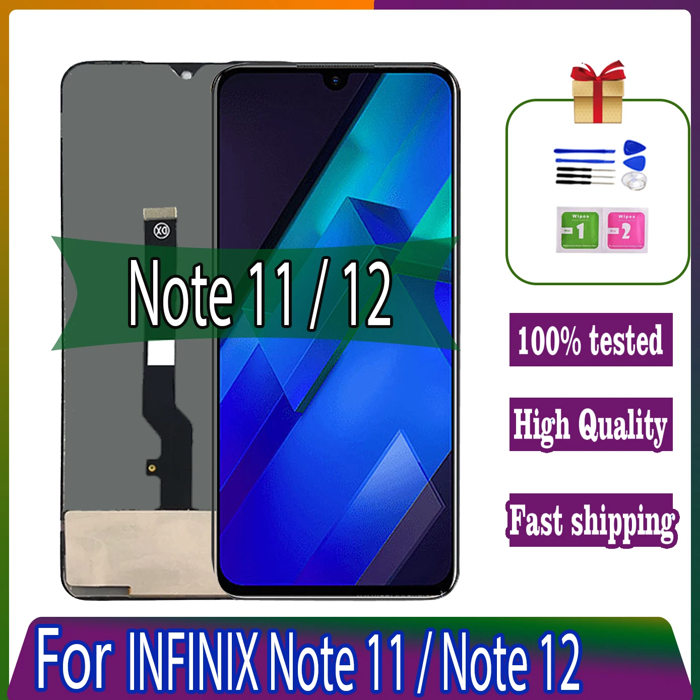 

ЖК-дисплей 6,7 дюйма для Infinix Note 11 / 12 X663 X663B X663C, экран с сенсорным датчиком в сборе, дигитайзер, сменный экран Note11