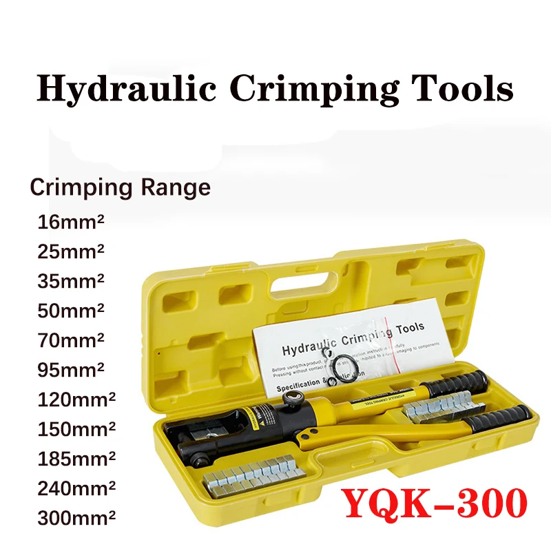 

YQK-300 Hydraulic Crimping Tools Cable Lug Crimper Plier DIY Cable Terminal Wiring Pliers Home DIY Hydraulic Pliers