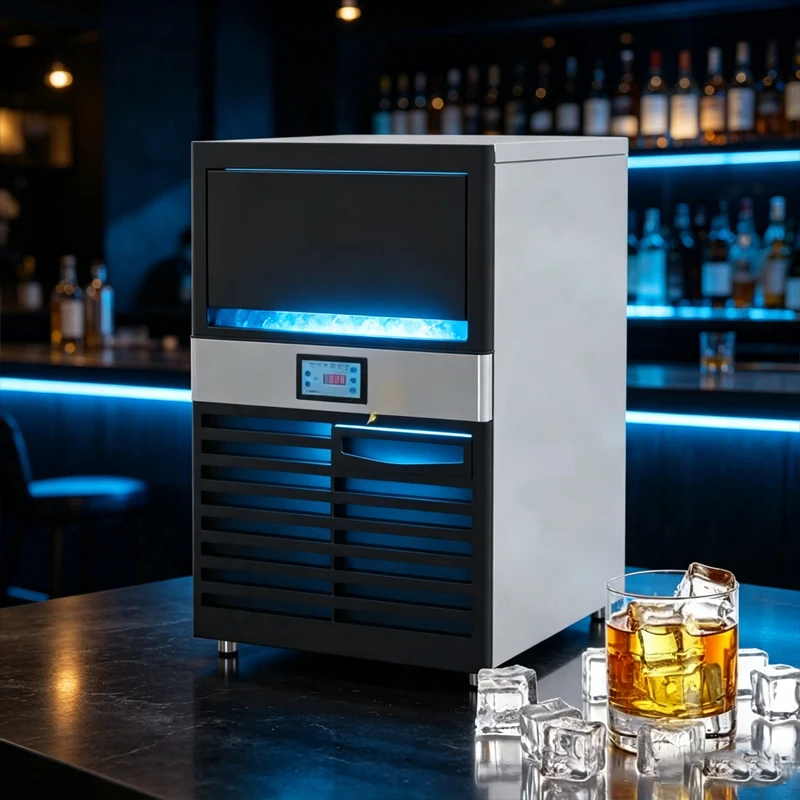 Compact Automatic Ice Cube Machine Continuous Ice Generation Commercial Ice Maker For Small Catering Business