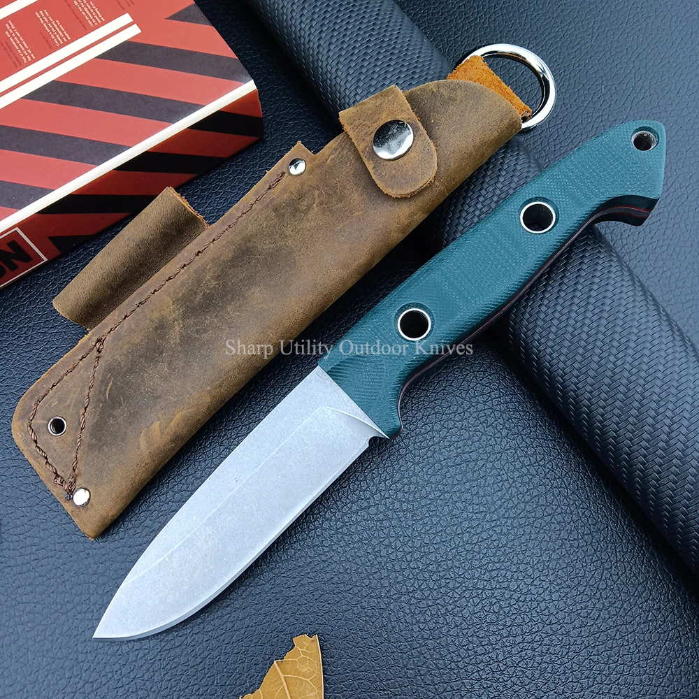 

G10 Handle Survival Jungle Rescue Fixed Blade Knife Multifunctional Drop Point Tactical Self Defense Hunting Straight Knives