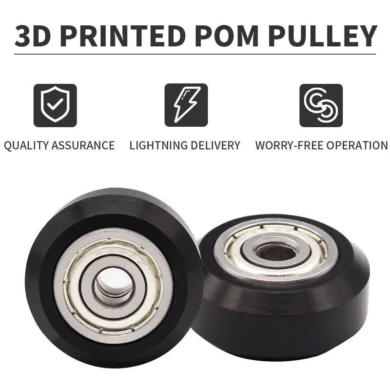 

3D Printer Parts CNC POM Wheel With 625zz Bearing Idler V-Slot Aluminum Profile Perlin Pulley For CREALITY Anycubic Elegoo 3D