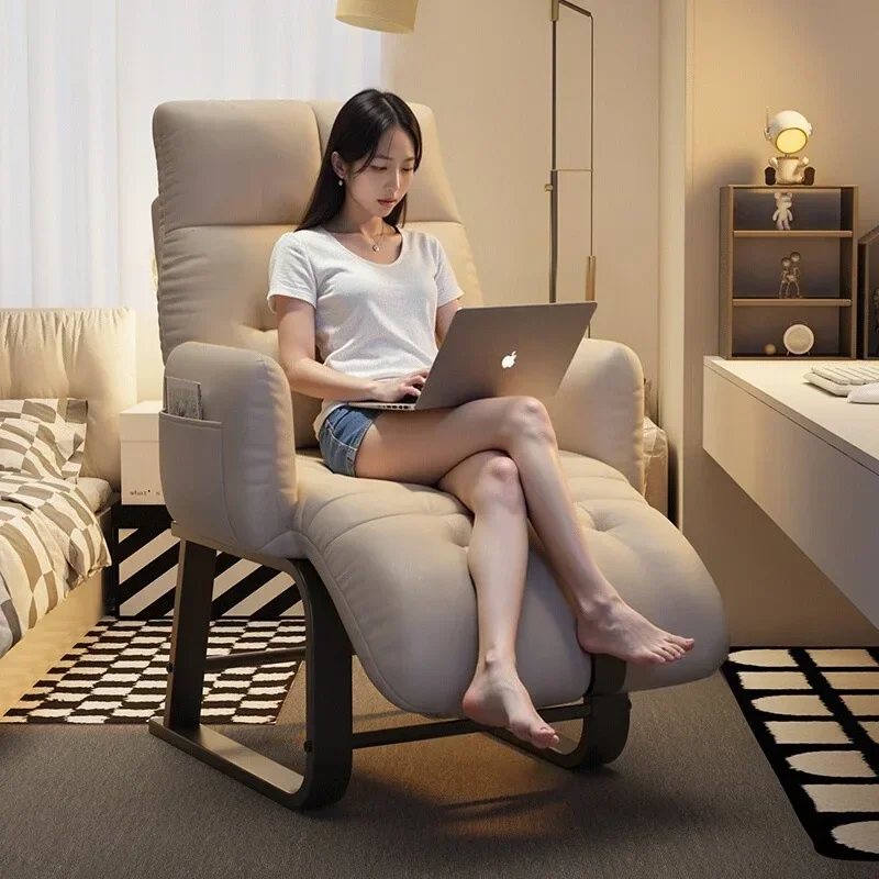 โซฟาขี้เกียจ โซฟาเดี่ยวขนาดเล็ก เก้าอี้พักผ่อนสำหรับระเบียง เก้าอี้พักผ่อนสำหรับนักศึกษาในหอพัก เก้าอี้โซฟาสำหรับใช้กับคอมพิวเตอร์