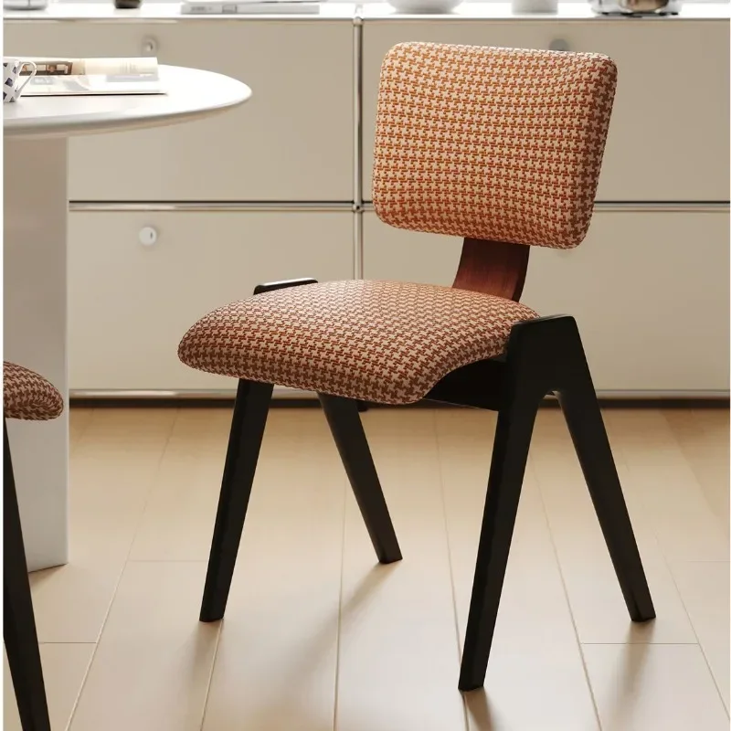 Dining chair medieval solid wood  simple leisure  household light luxury creative designer