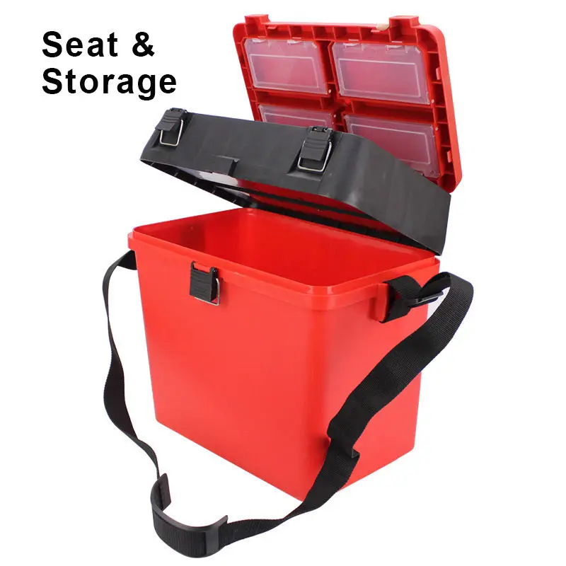 WEIHE  Wholesale Portable Multi-function Set Large Capacity Double-sides Lure Tackle Box Fishing Bucket