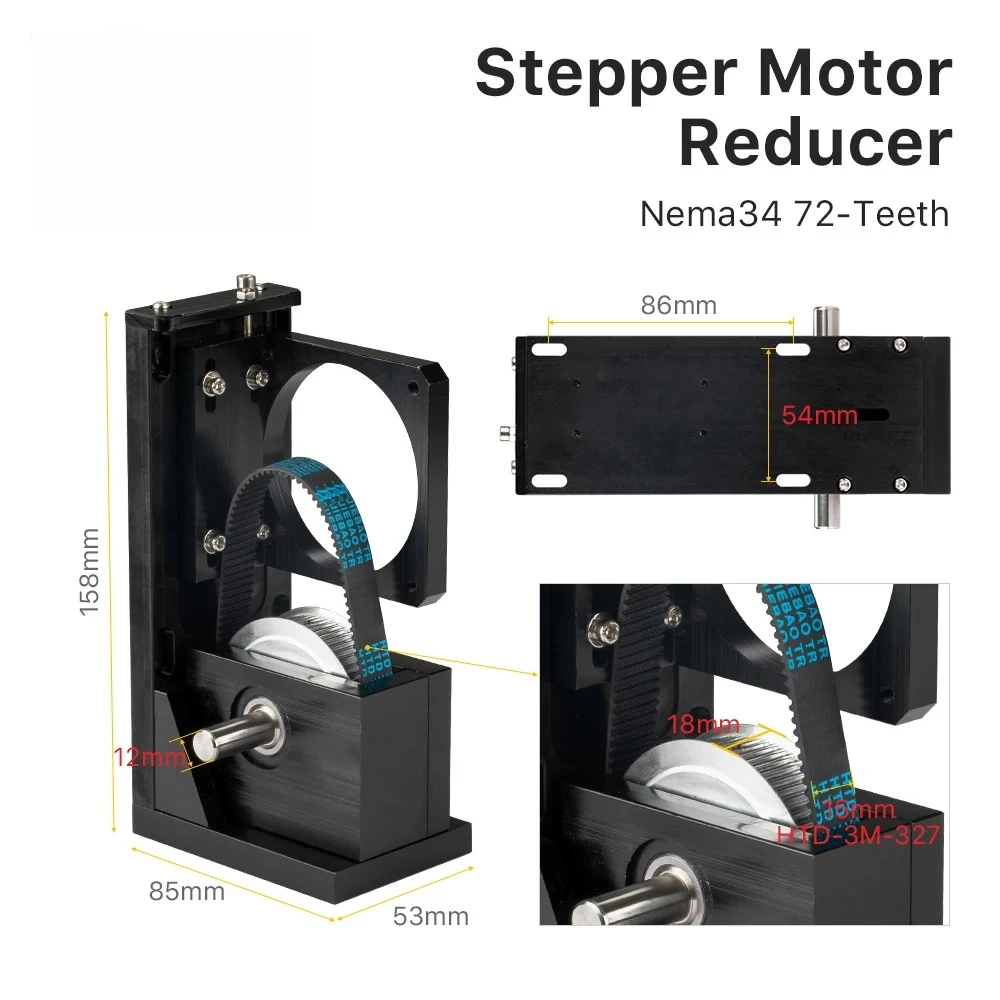 

Nema23 Nema34 Stepper Motor Adapter 38T 60T 72T for CO2 Laser Engraving Cutting Machine, CNC Stepper Coupler Gear